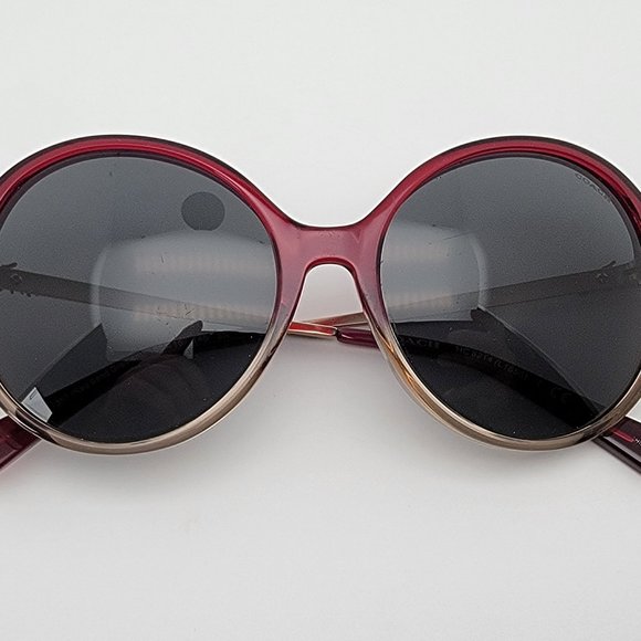 Coach HC8214 L1650 547387 Red Sand Gradient Frame Grey Lens Sunglasses w/ Case - Picture 11 of 15